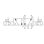 Solenoid valve Series 70 direct acting (SO) 5/2 1/4"