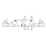 Solenoid valve Series 70 direct acting (SO) 5/2 1/4"