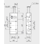 Solenoid valve Series 70 direct acting (SO) 5/2 1/4"