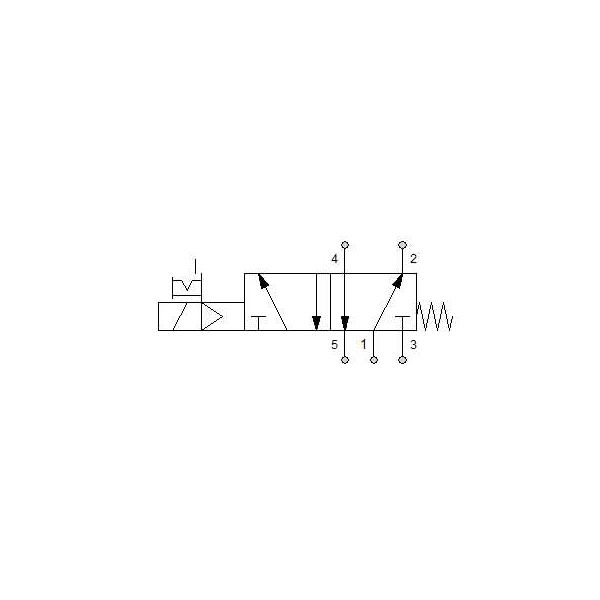 Solenoid valve Series 70 direct acting (SO) 5/2 1/4"