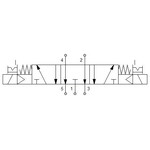 Solenoid valve Series 70 direct acting (SO) 5/3 1/4"