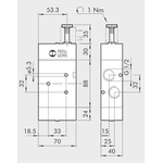 Solenoid valve Series 70 pilot assisted (SE) 3/2 1/2"