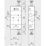 Solenoid valve Series 70 direct acting (SO) 3/2 1/2"