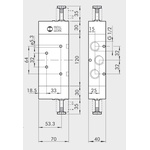 Solenoid valve Series 70 direct acting (SO) 5/2 1/2"