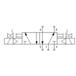 Solenoid valve Series 70 direct acting (SO) 5/2 1/2"