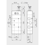Solenoid valve Series 70 direct acting (SO) 5/2 1/2"