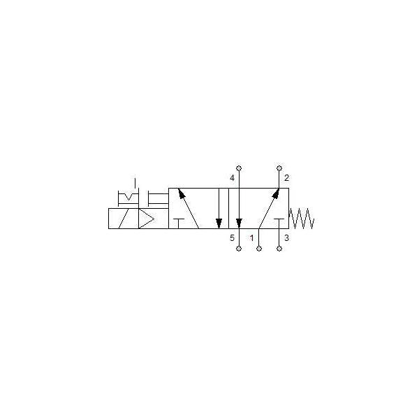 Solenoid valve Series 70 direct acting (SO) 5/2 1/2"