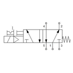 Solenoid valve Series 70 direct acting (SO) 5/2 1/2"