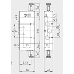 Solenoid valve Series 70 direct acting (SO) 5/3 1/2"