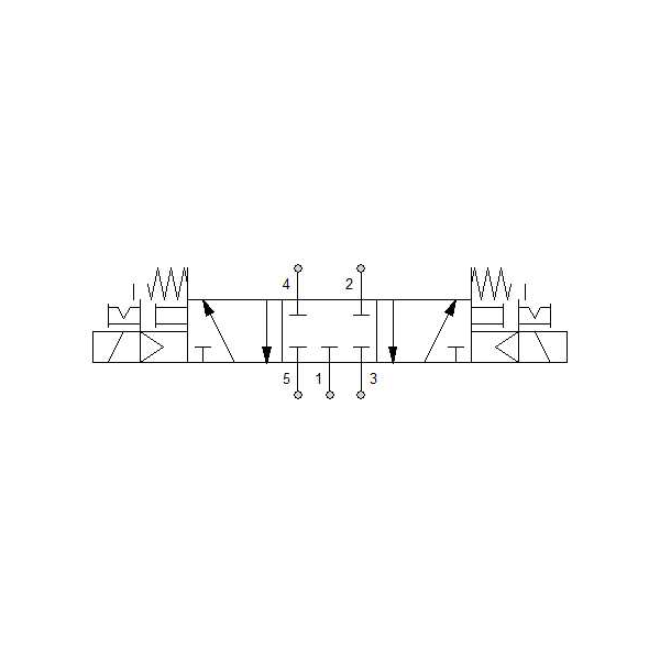 Solenoid valve Series 70 direct acting (SO) 5/3 1/2"