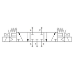 Solenoid valve Series 70 direct acting (SO) 5/3 1/2"