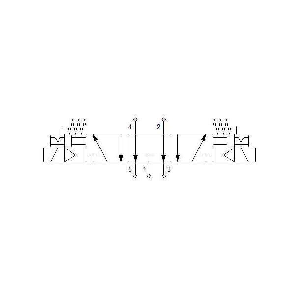 Solenoid valve Series 70 direct acting (SO) 5/3 1/2"
