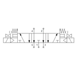 Solenoid valve Series 70 direct acting (SO) 5/3 1/2"