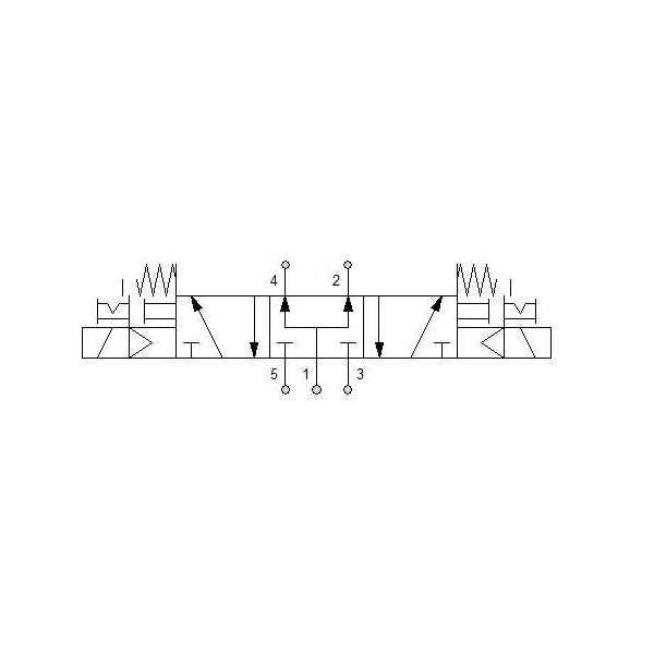 Solenoid valve Series 70 direct acting (SO) 5/3 1/2"