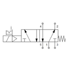 Solenoid valve Series 70 direct acting (SO) 5/2 3/8"