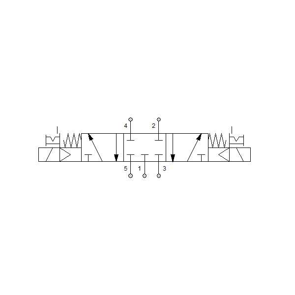 Solenoid valve Series 70 direct acting (SO) 5/3 3/8"