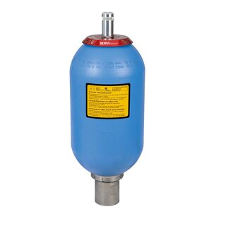 Blue bladder accumulator used for pressure stabilization in hydraulic systems