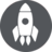 icon that illustrates a rocket