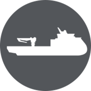 icon of x bow ship that illustrates marine