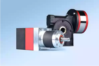 A close-up image of a compact piston motor, highlighting the motor's design and piston