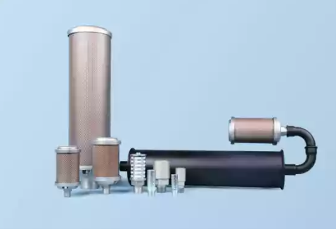 A close-up image of silencers, highlighting the design and function of the damping system.