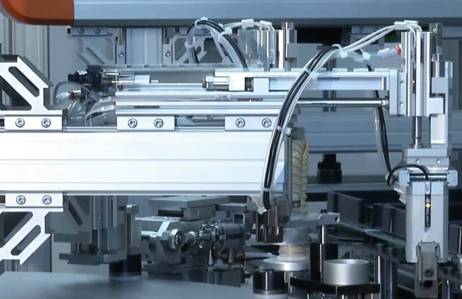 Picture of Metal Work pneumatic system, used to control and automate industrial processes using compressed air.