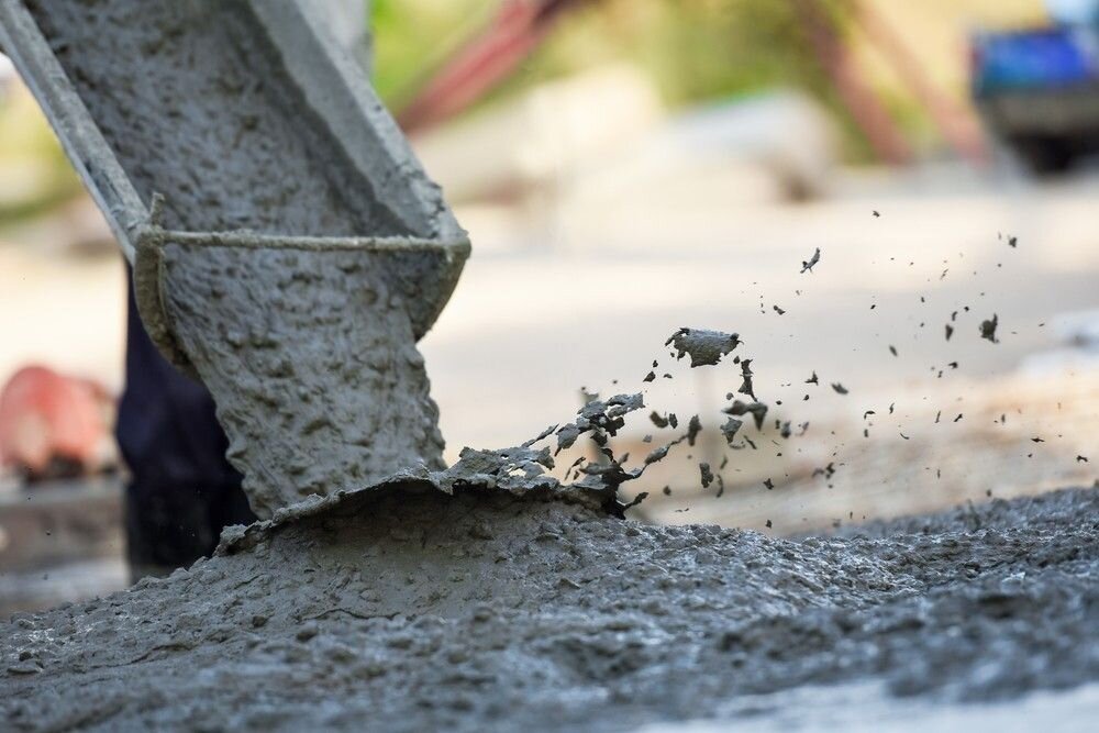 concrete gets poured