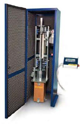 Image of a Marshall compactor with cabinet used for efficient compaction of asphalt samples and convenient storage of equipment