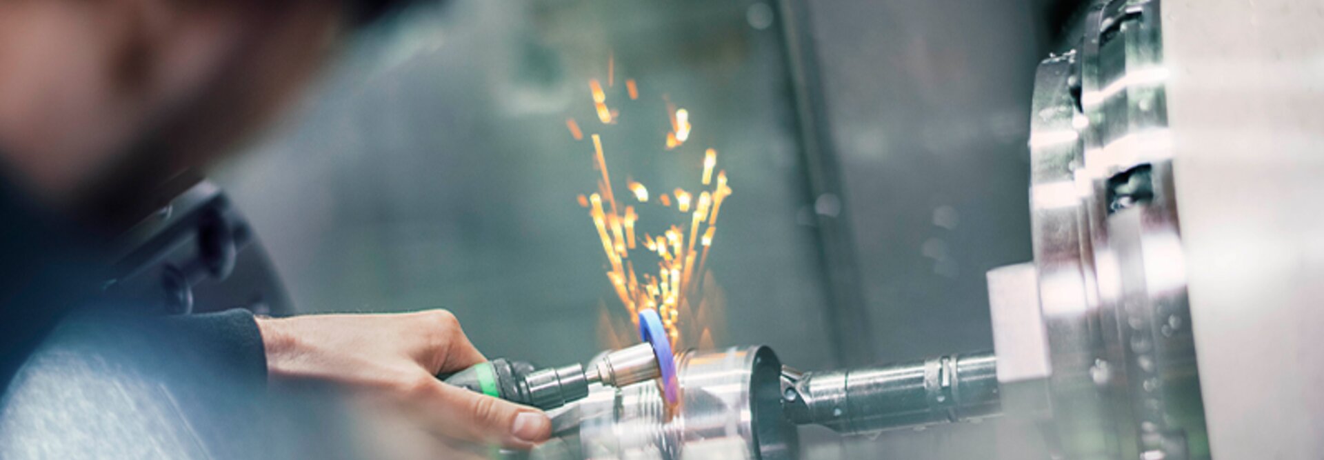 Close up of welding of a cylinder