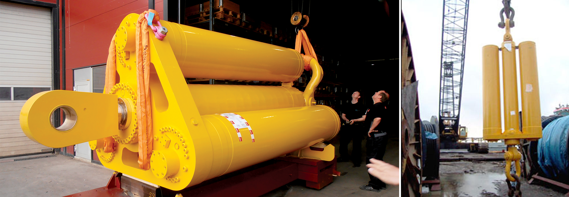 Lifting up big hydraulic damper 